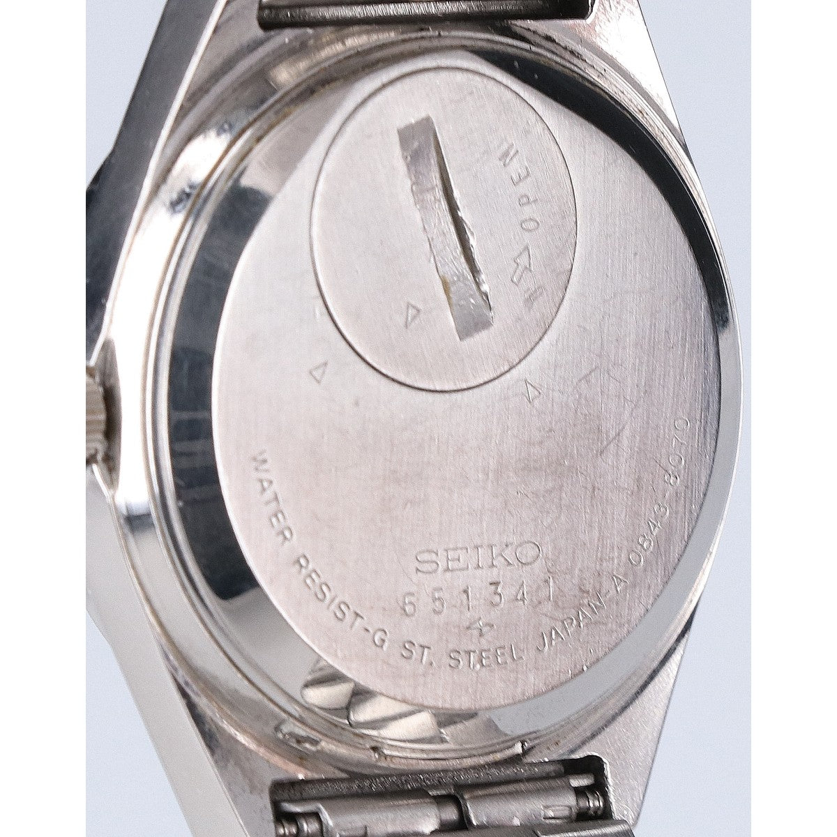 SEIKO 0843-8070 Snowflake Dial Quartz Watch Silver