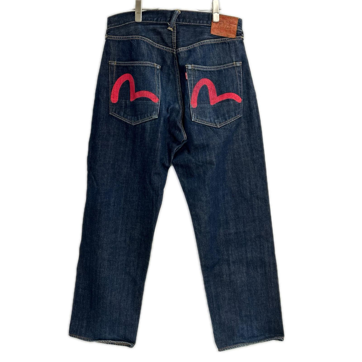 EVISU 2001 Seagull Print Indigo Denim Jeans Size 34×35