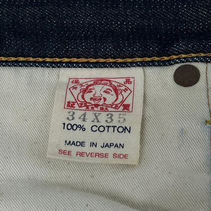 EVISU 2001 Seagull Print Indigo Denim Jeans Size 34×35