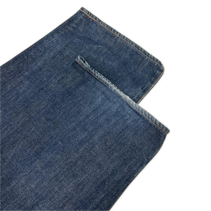 EVISU 2001 Seagull Print Indigo Denim Jeans Size 34×35