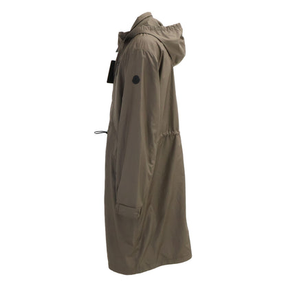MONCLER 25AW Aliso Khaki Nylon Hooded Long Coat Size 3