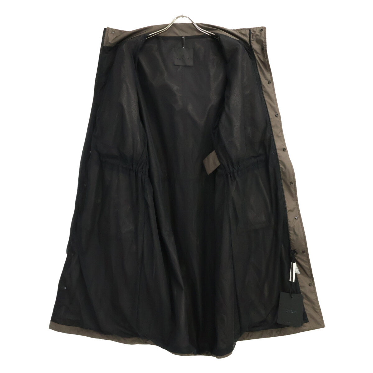 MONCLER 25AW Aliso Khaki Nylon Hooded Long Coat Size 3