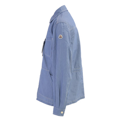 MONCLER 25AW Elorn Cotton Shirt Jacket Light Blue Size 1
