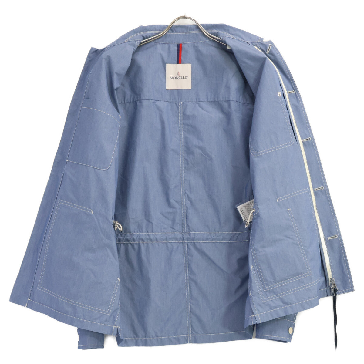 MONCLER 25AW Elorn Cotton Shirt Jacket Light Blue Size 1