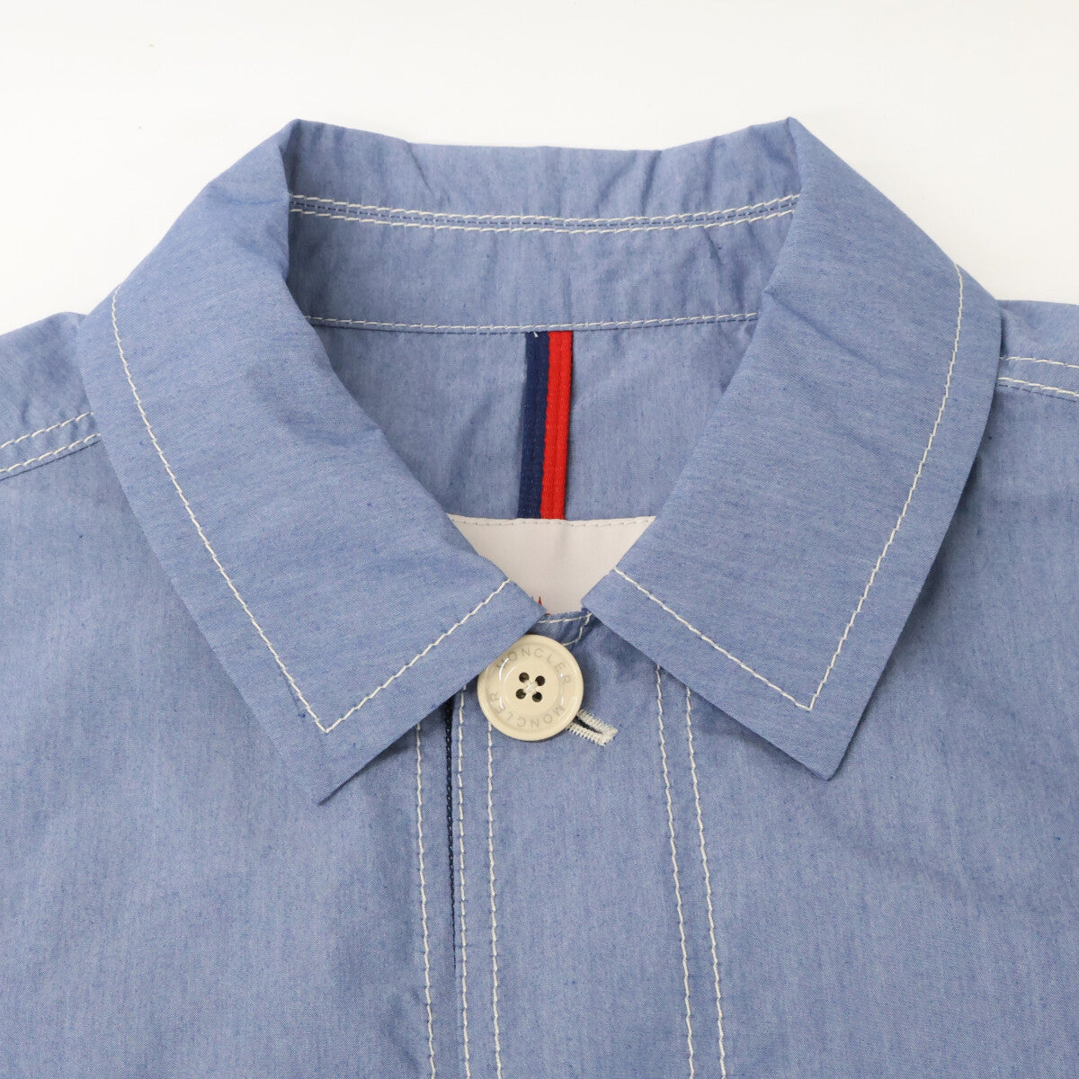 MONCLER 25AW Elorn Cotton Shirt Jacket Light Blue Size 1
