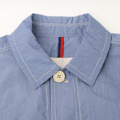 MONCLER 25AW Elorn Cotton Shirt Jacket Light Blue Size 1