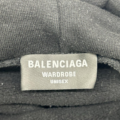 BALENCIAGA 21 BB Pixel Logo Hoodie Black Size XL