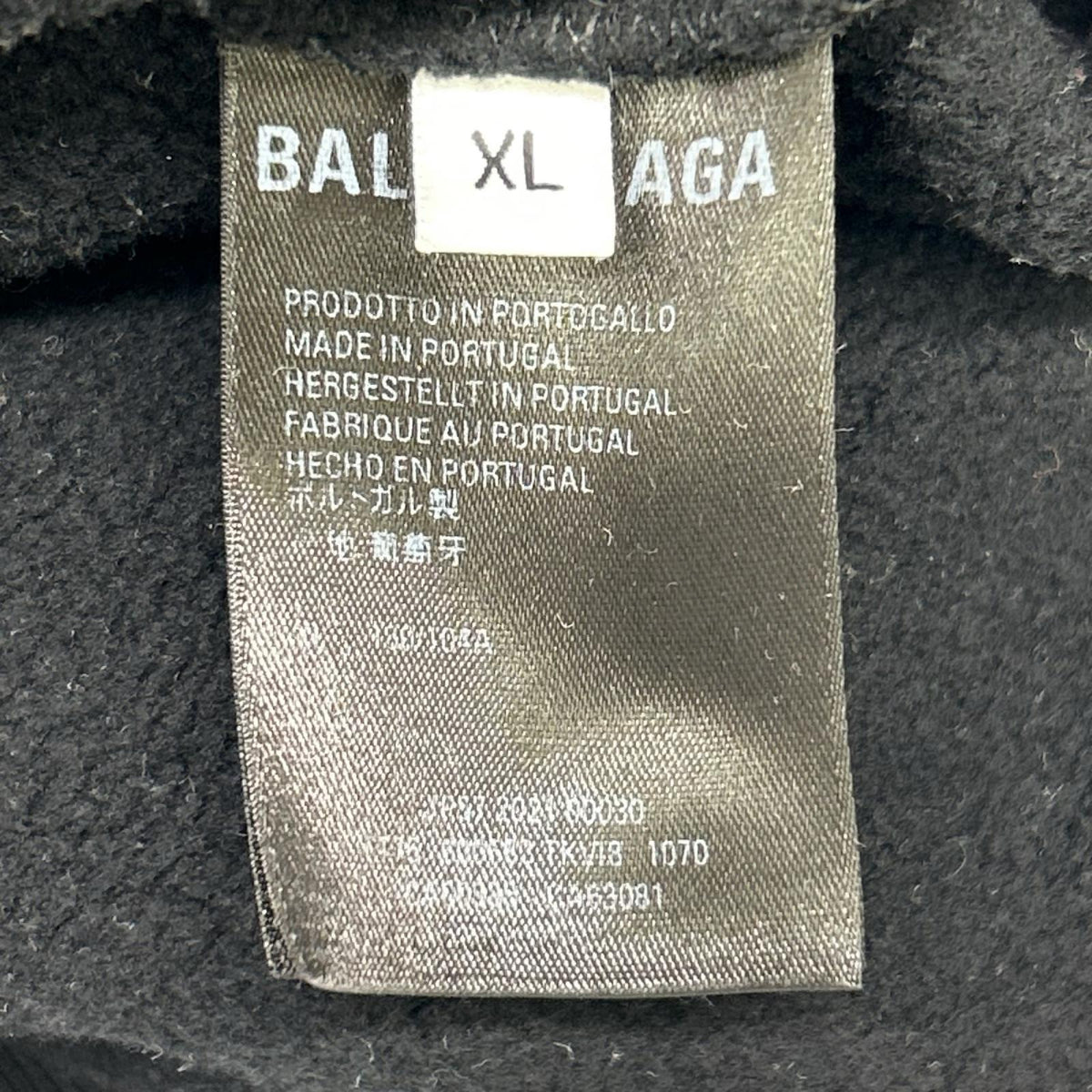 BALENCIAGA 21 BB Pixel Logo Hoodie Black Size XL
