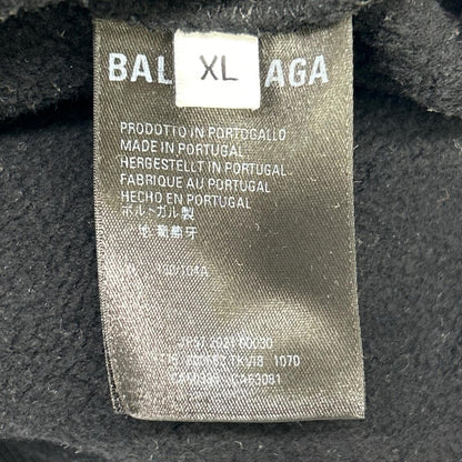 BALENCIAGA 21 BB Pixel Logo Hoodie Black Size XL