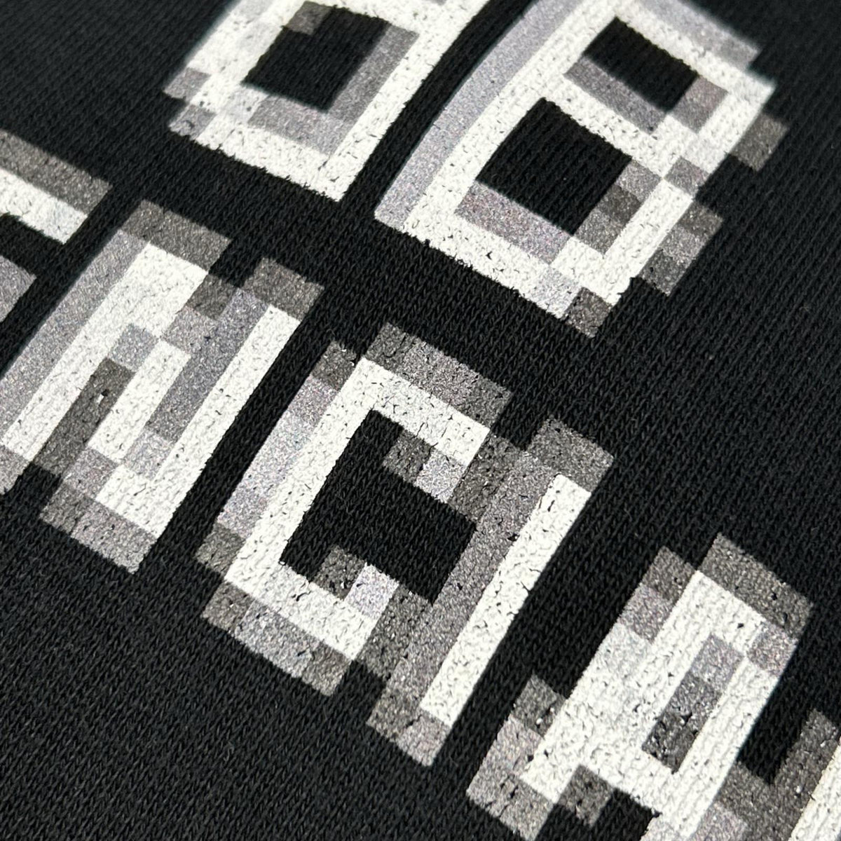 BALENCIAGA 21 BB Pixel Logo Hoodie Black Size XL