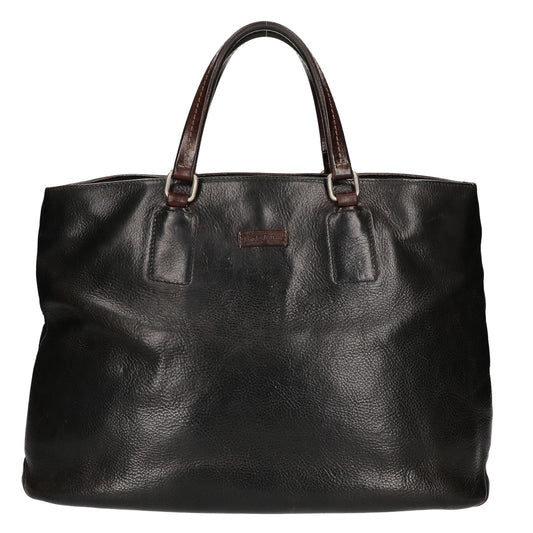 Daniel&Bob Black Leather Tote Bag