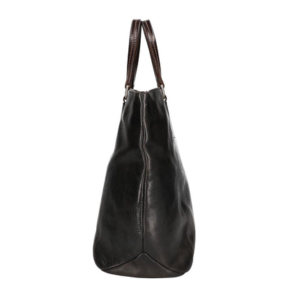 Daniel&Bob Black Leather Tote Bag
