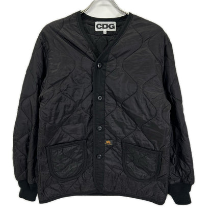 CDG x Alpha Industries Black Nylon Quilted Jacket Size S