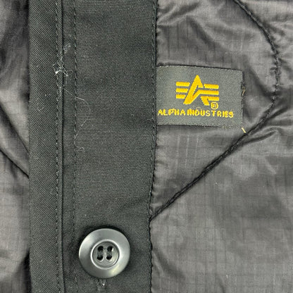CDG x Alpha Industries Black Nylon Quilted Jacket Size S