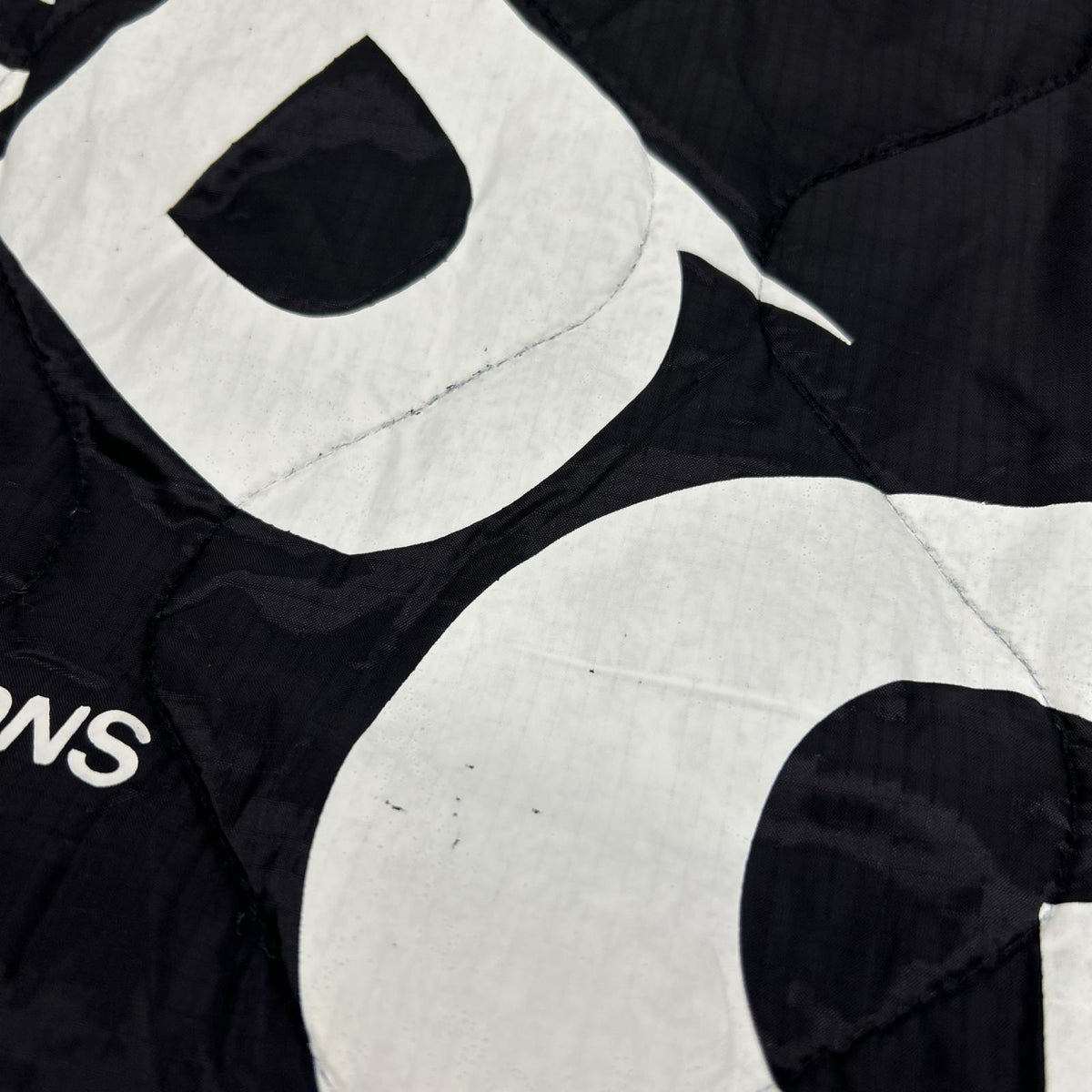 CDG x Alpha Industries Black Nylon Quilted Jacket Size S