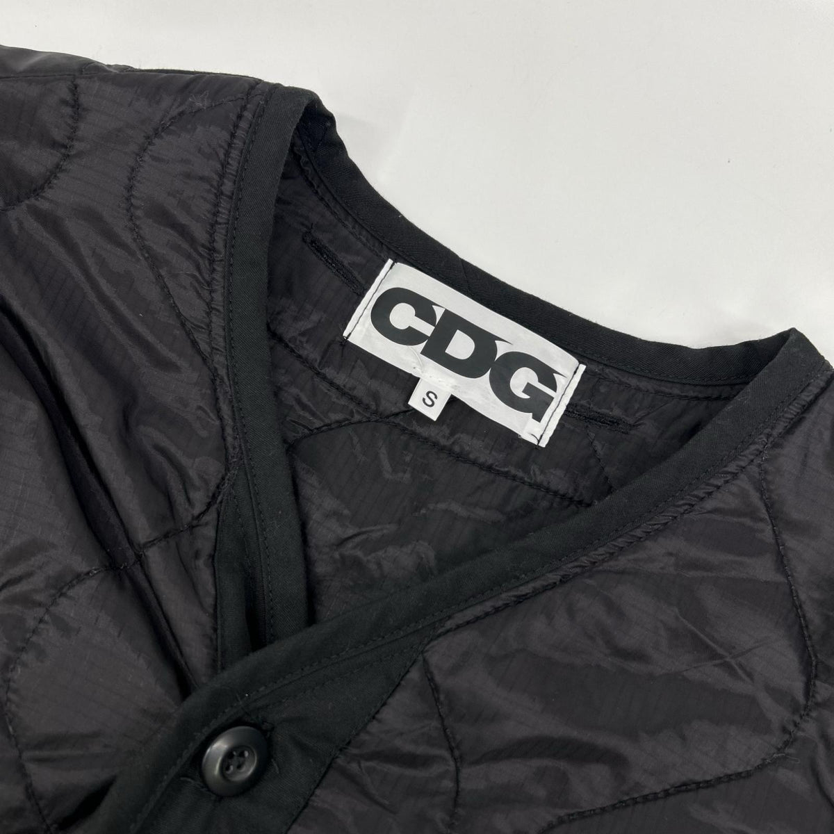 CDG x Alpha Industries Black Nylon Quilted Jacket Size S