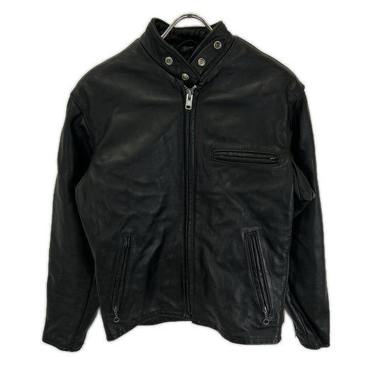 Schott 641 USA Made Cowhide Single Jacket Black Size 38