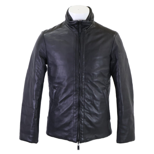 ALTACRUNA Lamb Leather Reversible Jacket Black Size 44