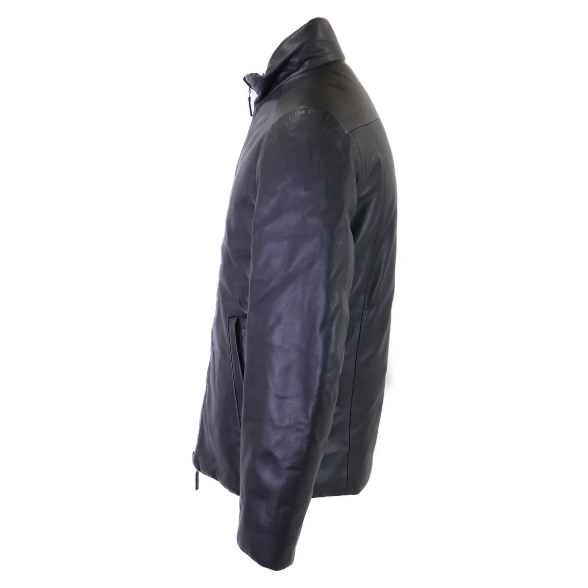 ALTACRUNA Lamb Leather Reversible Jacket Black Size 44