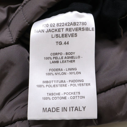 ALTACRUNA Lamb Leather Reversible Jacket Black Size 44