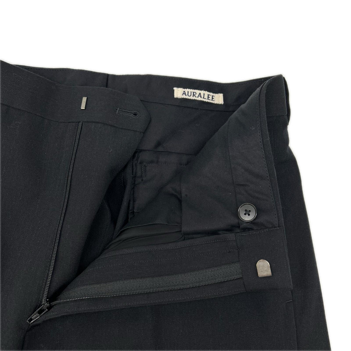 AURALEE Light Wool Max Gabardine Slacks Black Size 3