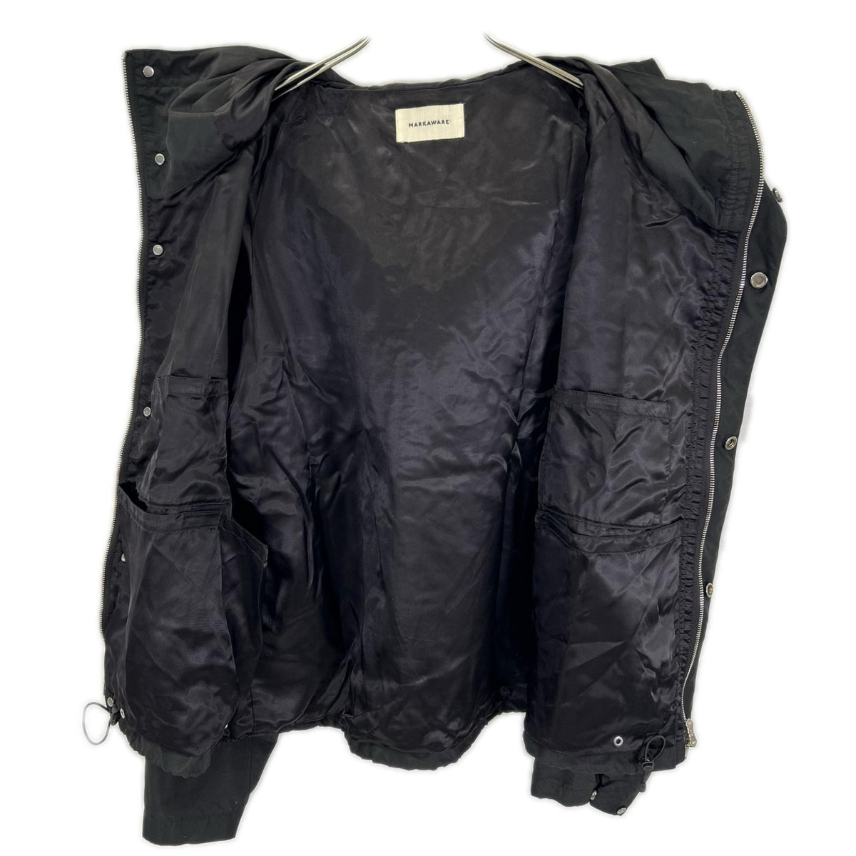 MARKAWARE Black Silk Short Rain Jacket Size 2