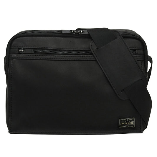 PORTER Amaze Black Leather Shoulder Bag