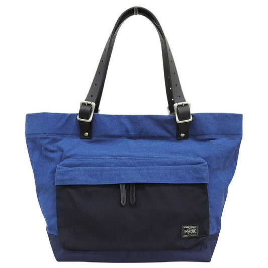 PORTER Bridge Canvas Cordura Nylon Tote Bag Blue