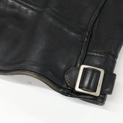 schott 3191064 Black Lamb Leather DB Rider Jacket Size M
