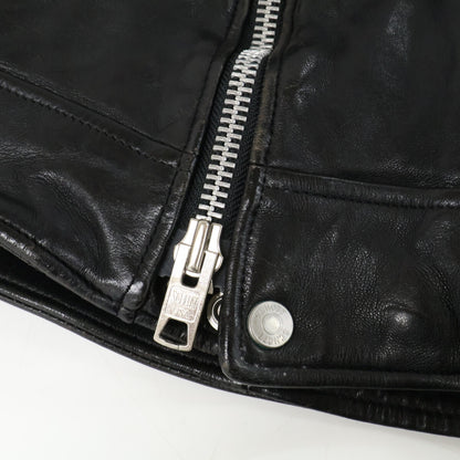 schott 3191064 Black Lamb Leather DB Rider Jacket Size M