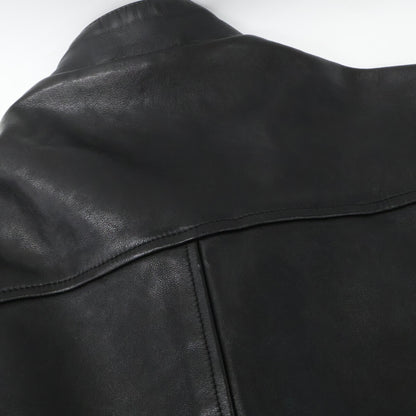 schott 3191064 Black Lamb Leather DB Rider Jacket Size M