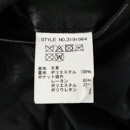 schott 3191064 Black Lamb Leather DB Rider Jacket Size M