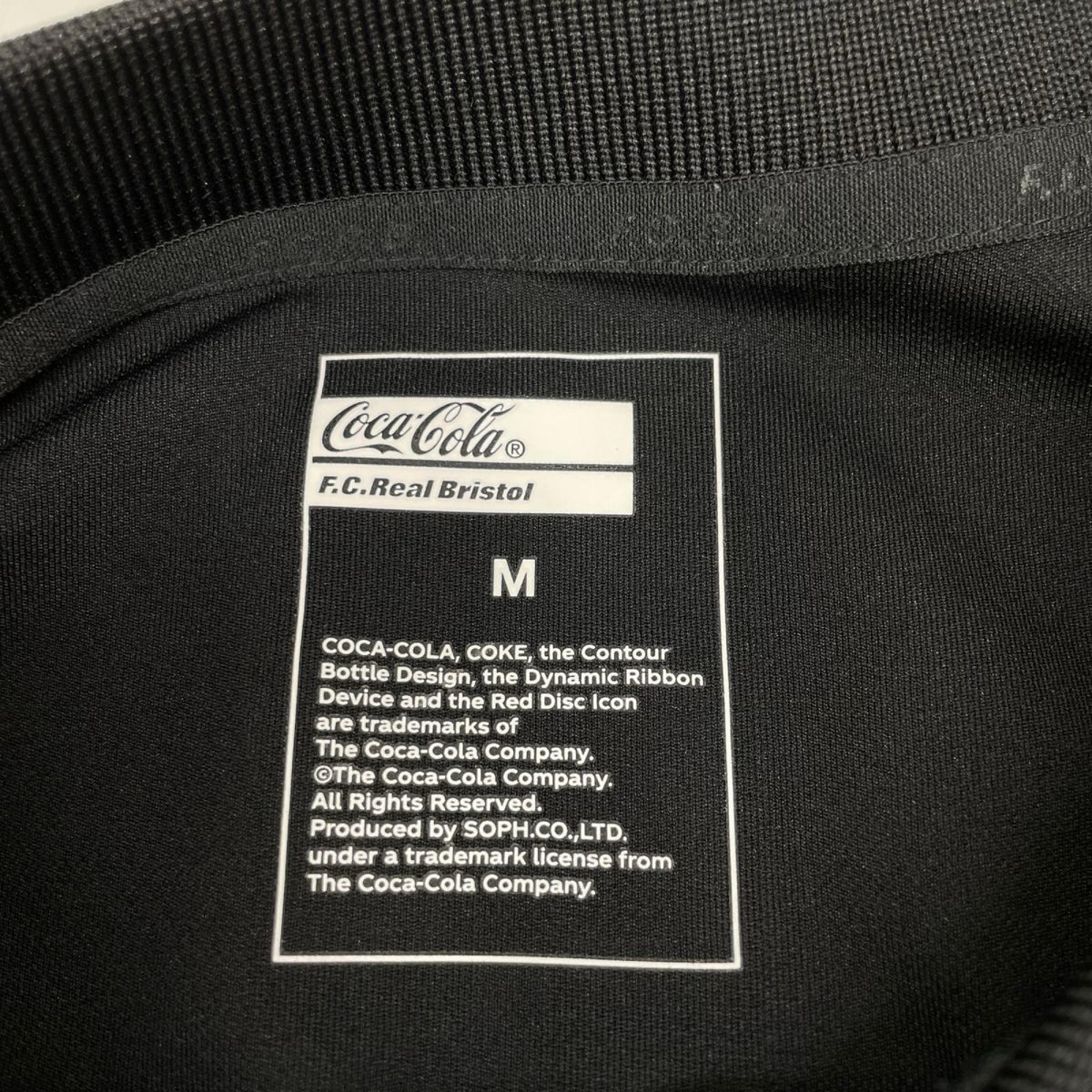 FCRB x Coca-Cola Weave Stripe Polyester Polo Black Size M