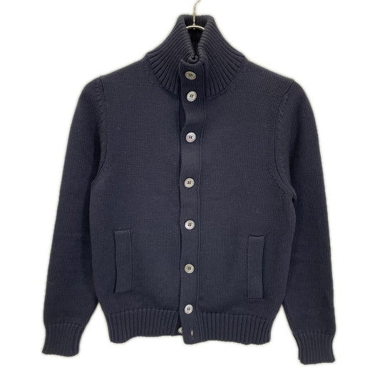 ZANONE Navy CHIOTO Mid-Gauge Stand Collar Knit Size 44