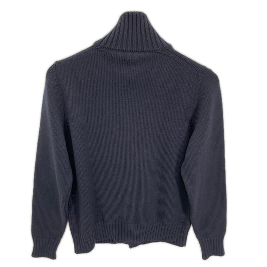 ZANONE Navy CHIOTO Mid-Gauge Stand Collar Knit Size 44
