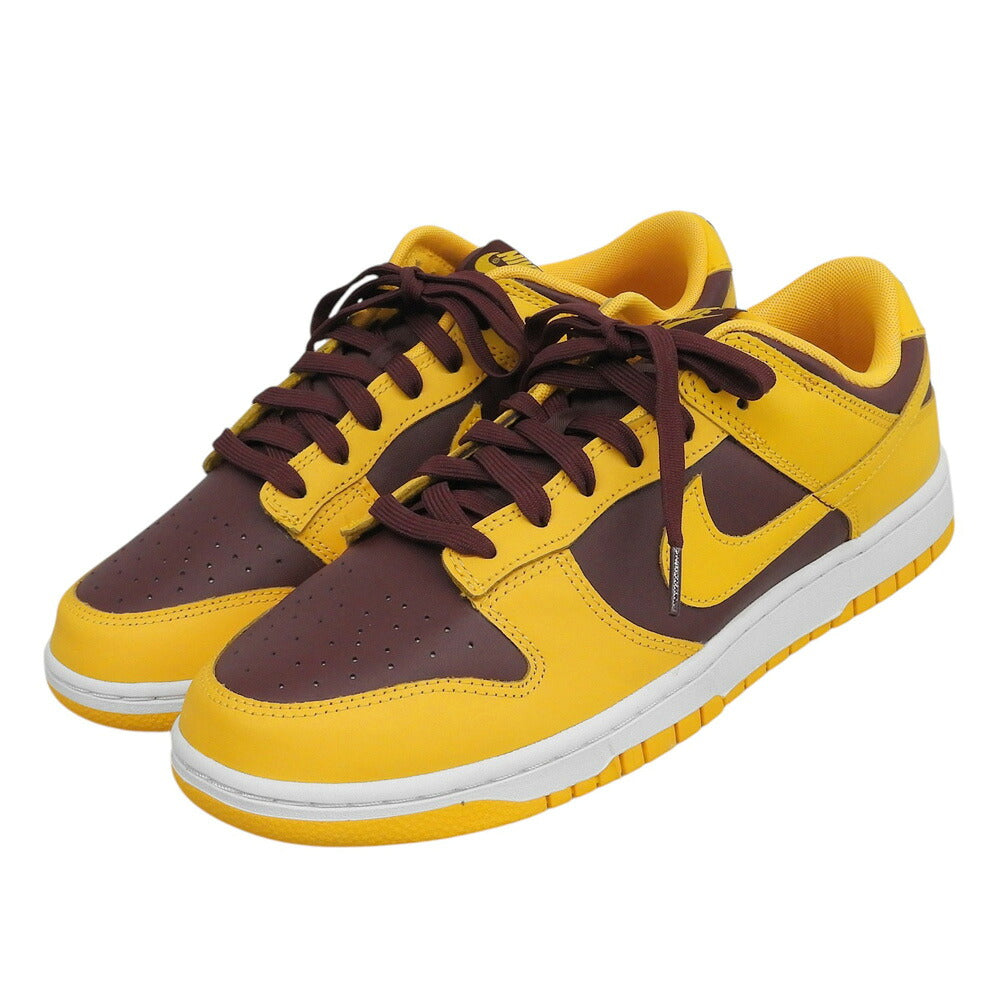 NIKE Dunk Low Retro Sneakers Yellow/Burgundy Size US 10.5