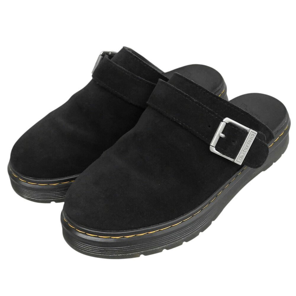 Dr.Martens Brookline Black Suede Mule Sandals Size UK 6