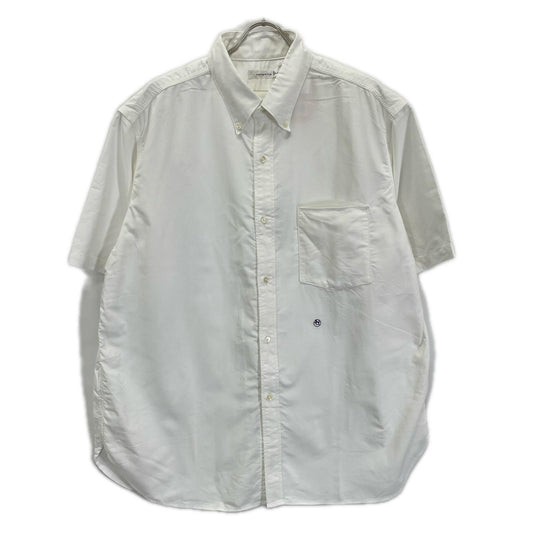 nanamica White Nylon Button Down Wind S/S Shirt Size L
