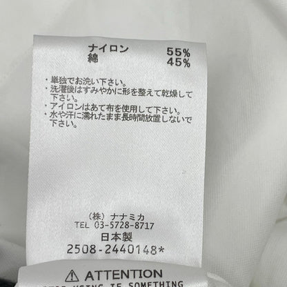 nanamica White Nylon Button Down Wind S/S Shirt Size L