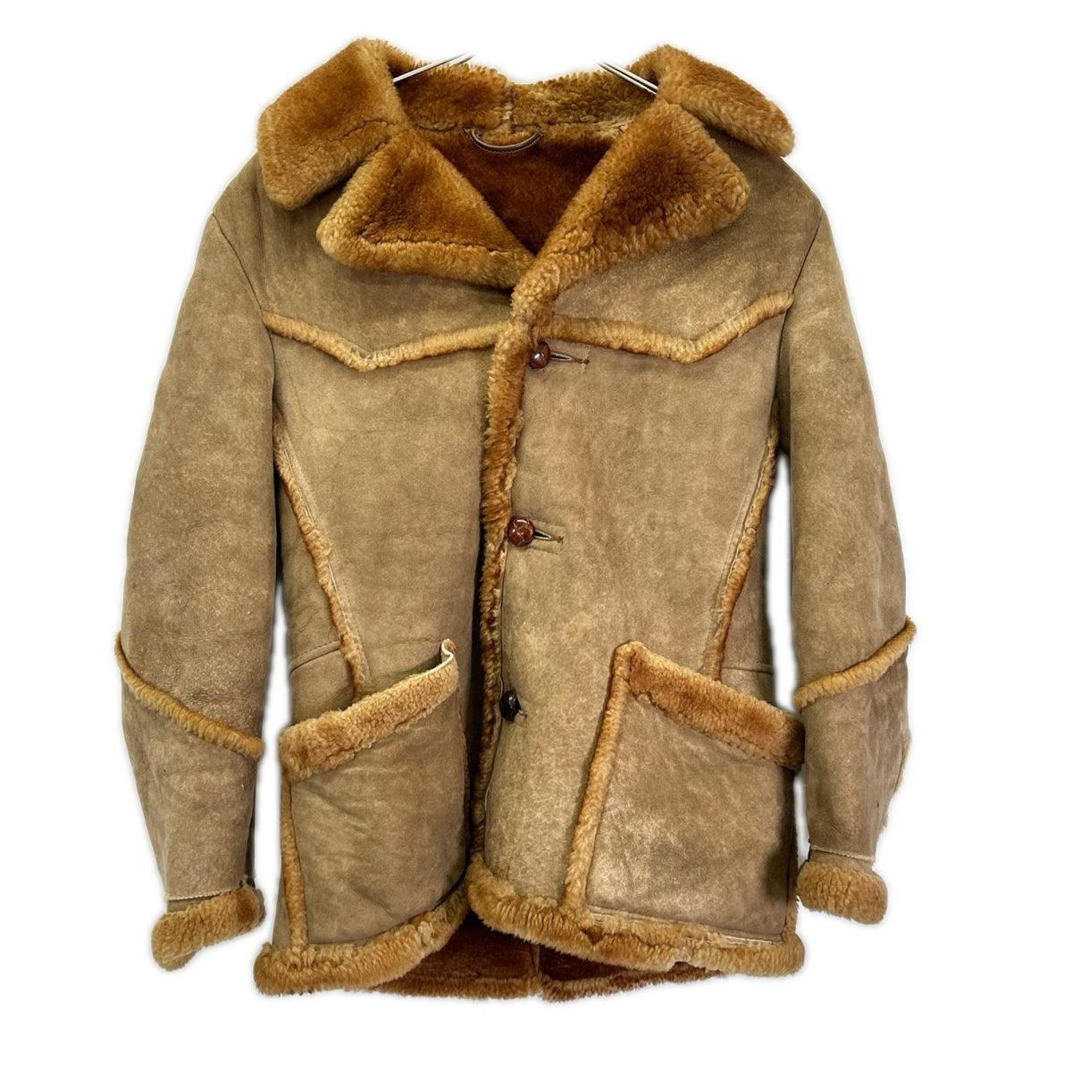 ARDNEY Shearling Boa Jacket Brown Size 40