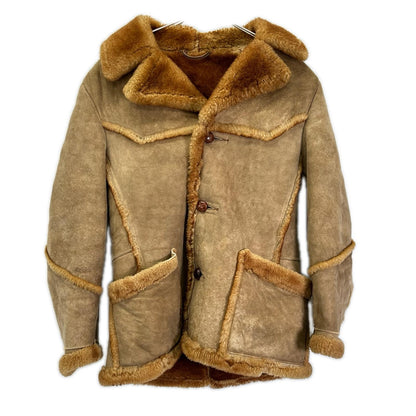 ARDNEY Shearling Boa Jacket Brown Size 40