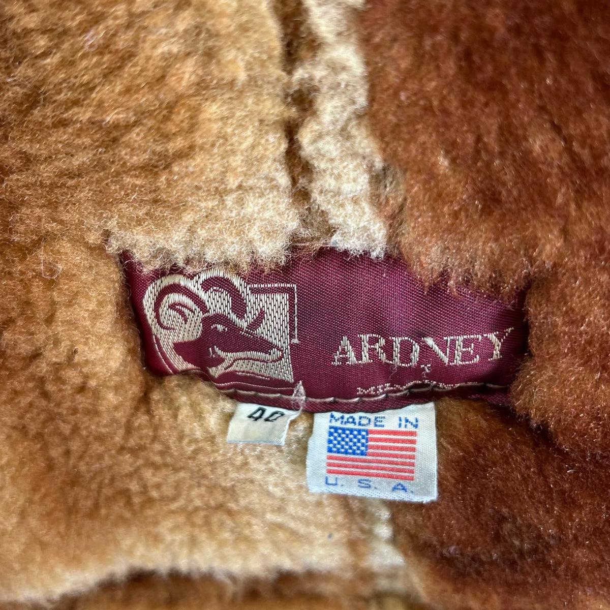 ARDNEY Shearling Boa Jacket Brown Size 40
