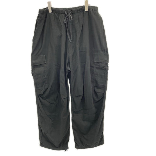 COMOLI Black Oxford Knee Tuck Cargo Pants Cotton Size 3