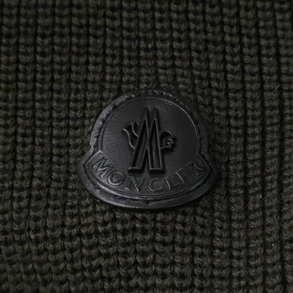 MONCLER Camo Knit Down Hybrid Hooded Jacket Khaki Size S