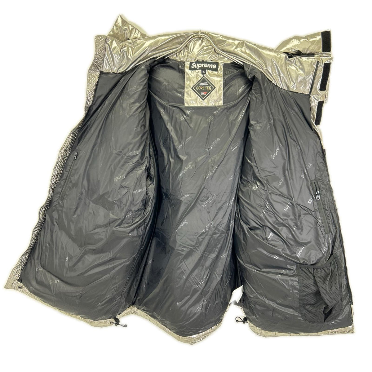 Supreme 22AW GORE-TEX 700 Fill Down Parka Silver Jacket Size XK