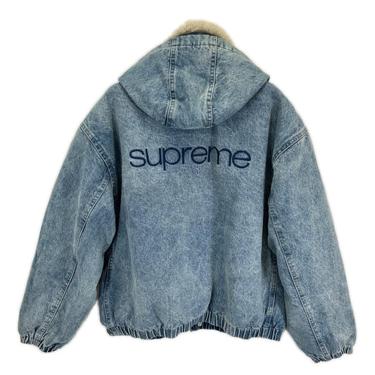 Supreme 24AW Faux Shearling Lined Bomber Jacket Blue Size L
