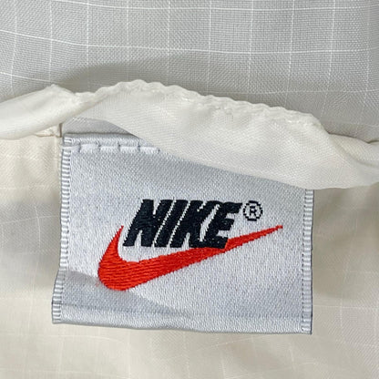 NIKE 90s White/Navy Nylon Jacket Size L