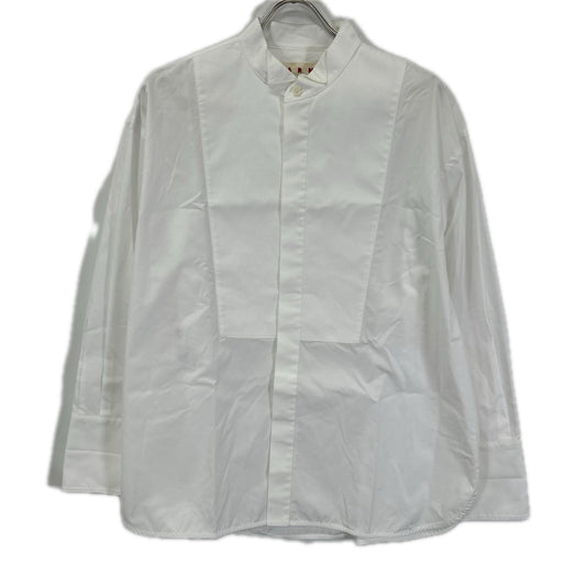 MARNI Wing Collar Oversized Cotton White