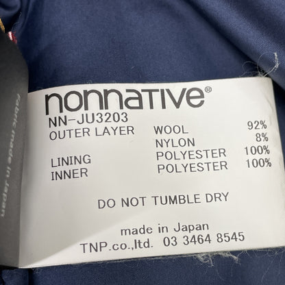 nonnative NN-JU3203 Stranger Navy Wool 3-Button Coat Size 1