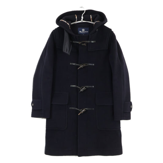 Aquascutum 2227452858 Navy Wool Duffle Coat Size 36